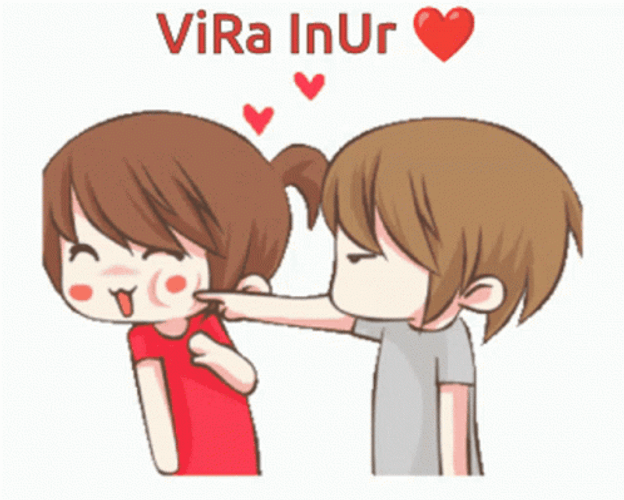 Animated Love Pinching Cheeks GIF