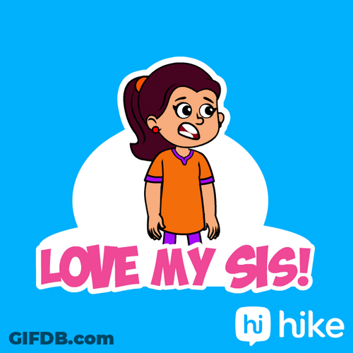 Animated Love You Sister Hi Hike GIF