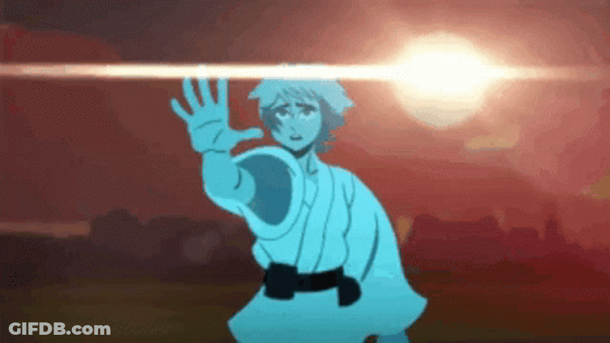 Animated Luke Skywalker From Young To Old GIF