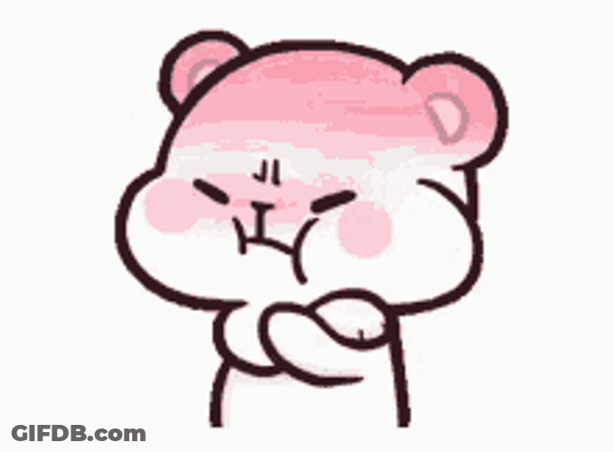 Animated Mad Face Angry Milk Bear GIF