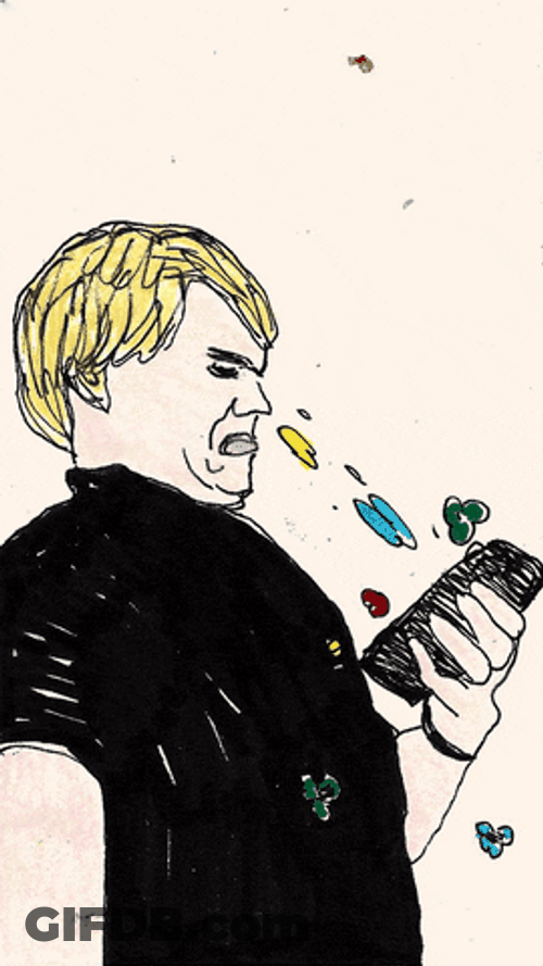 Animated Man Angry Stank Face Reaction GIF