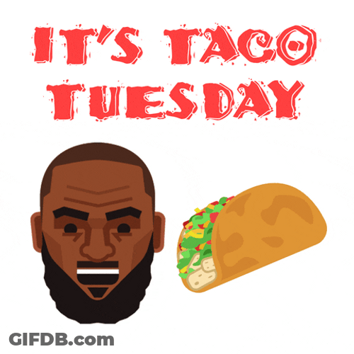 Animated Man Beside Taco Tuesday GIF