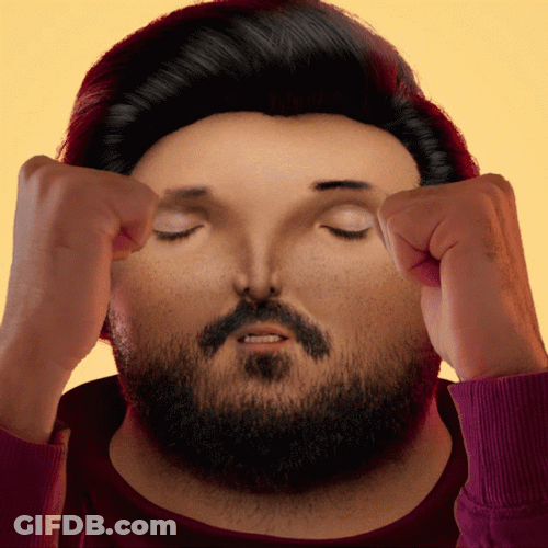 Animated Man Blow His Mind GIF