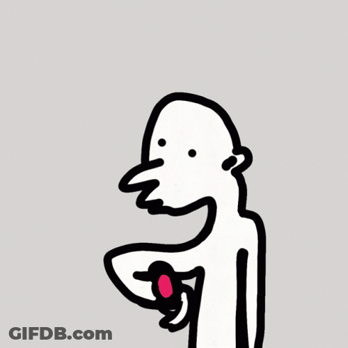 Animated Man Checking Wrist Watch GIF