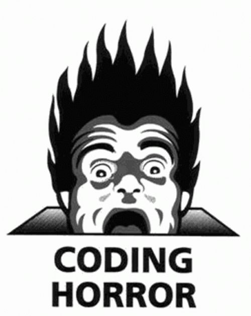 Animated Man Coding Horror GIF