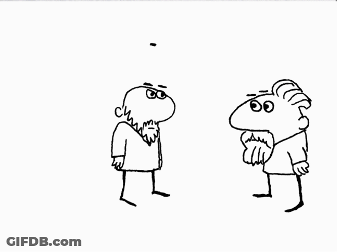 Animated Man Eats Fly Boing Turns Frog GIF