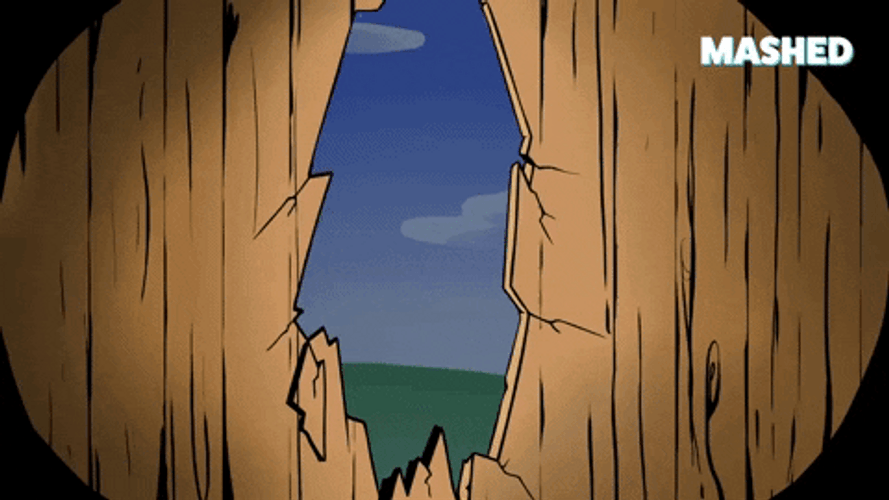 Animated Man Evil Smile Peaking Hello Meme GIF