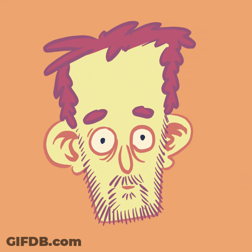 Animated Man Freak Face Expands GIF