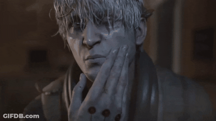 Animated Man Injured By Wendigo GIF