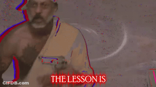 Animated Man Saying The Lesson Is GIF