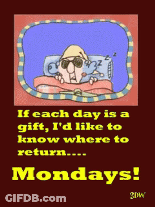 Animated Man Sleeping Funny Monday Motivation GIF