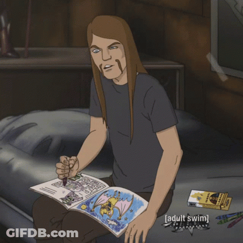 Animated Man Struggling Coloring Book GIF