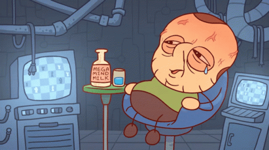 Animated Man With Big Brain Meme GIF
