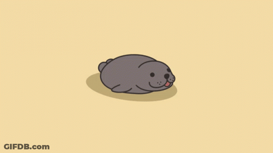 Animated Manatee Sliding Loop GIF