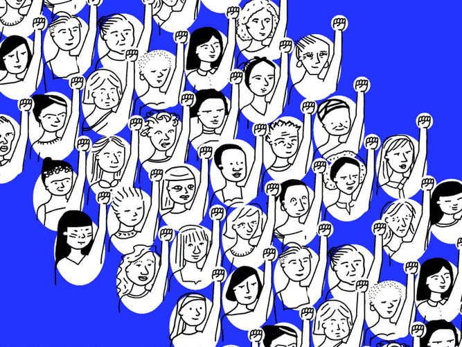 Animated March Protest GIF