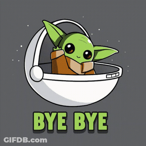 Animated Master Yoda Bye Bye GIF