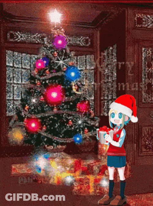 Animated Merry Christmas Dancing Christmas Lights GIF