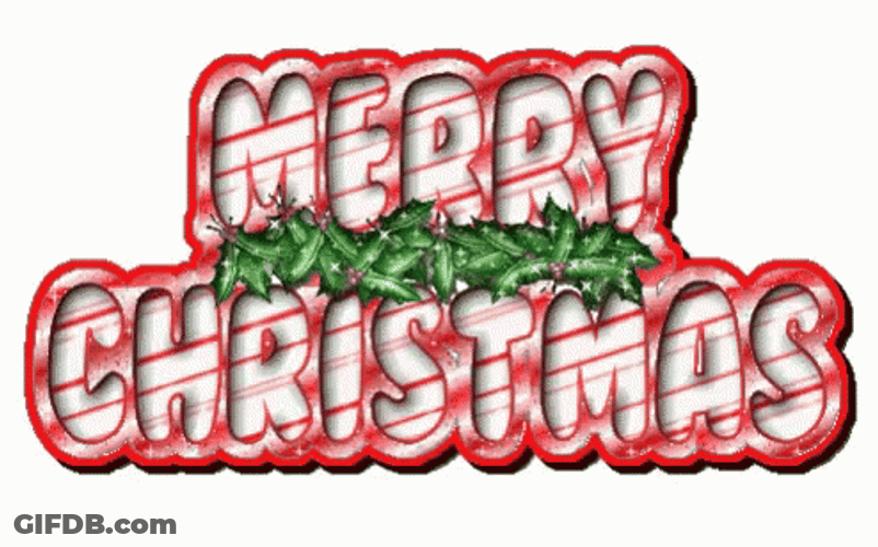 Animated Merry Christmas Shiny Text Design GIF