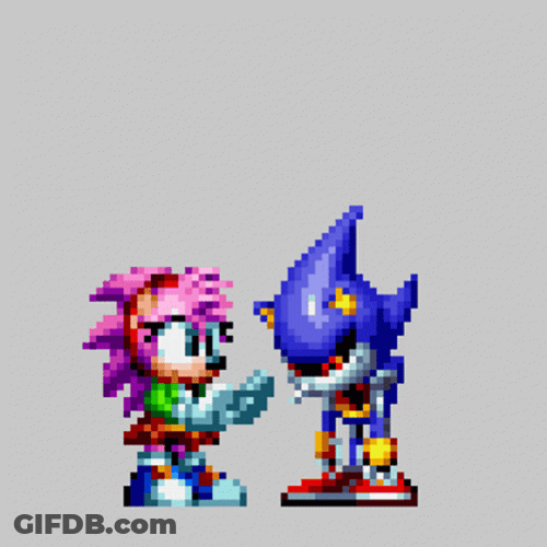 Animated Metal Sonic And Ana GIF