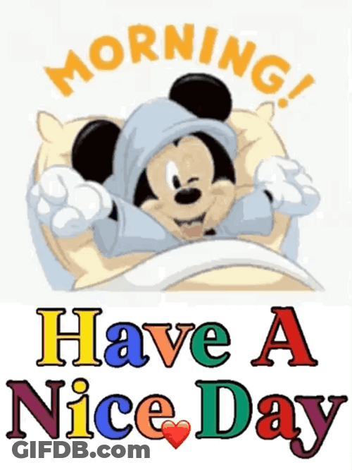 Animated Mickey Mouse Good Morning GIF