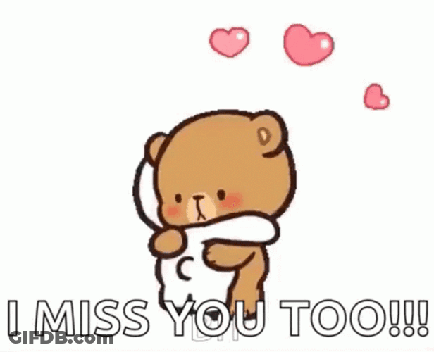 Animated Milk And Mocha Bear Miss You Too GIF