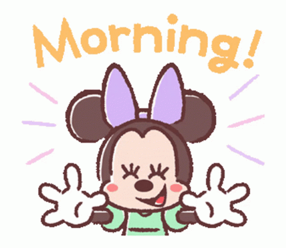 Animated Minnie Mouse Disney Good Morning GIF