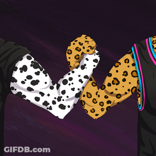 Animated Monday Arm Wrestling Tiger Prints GIF