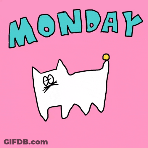 Animated Monday Cat Mobile Sketch GIF