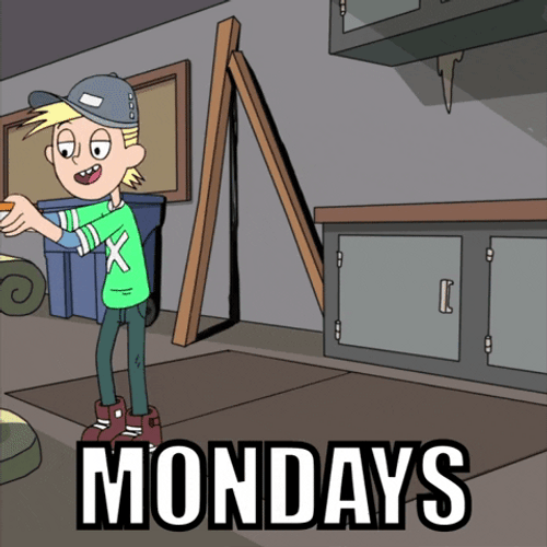 Animated Monday Falling In The Hole GIF