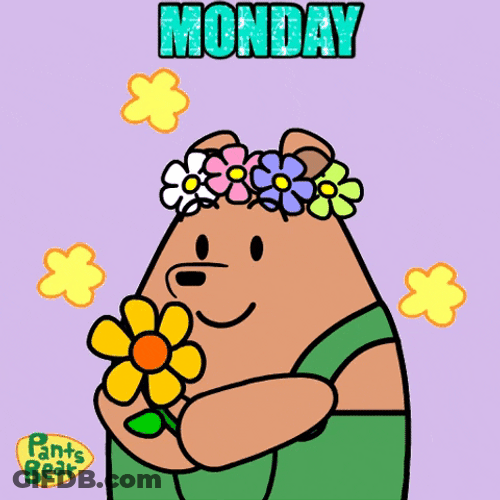 Animated Monday Happy Pants Bear GIF