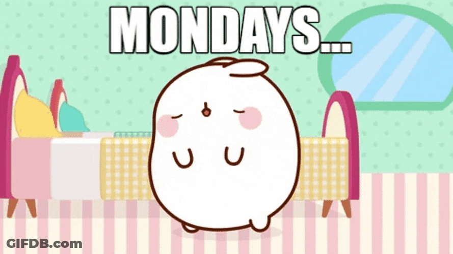 Animated Monday Molang Running Away GIF