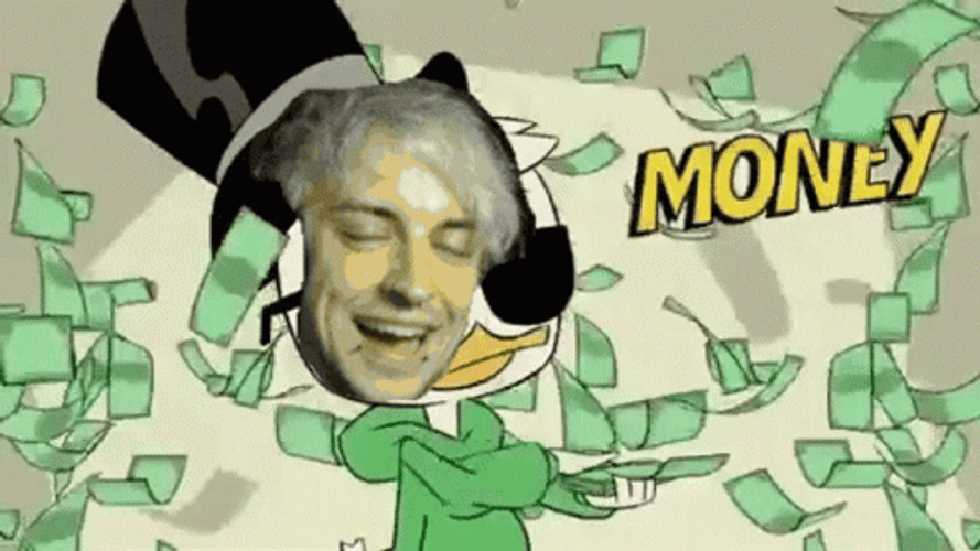 Animated Money Louie Duck Face Edit GIF