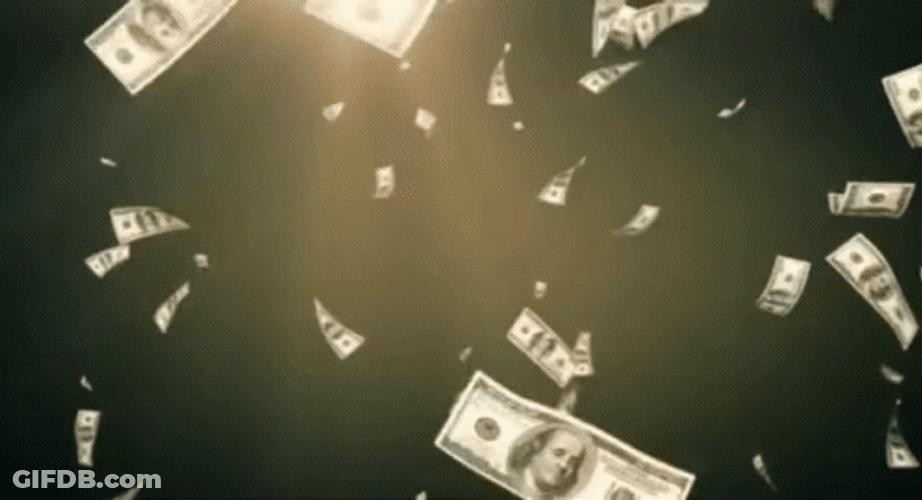 Animated Money Raining Dollars GIF