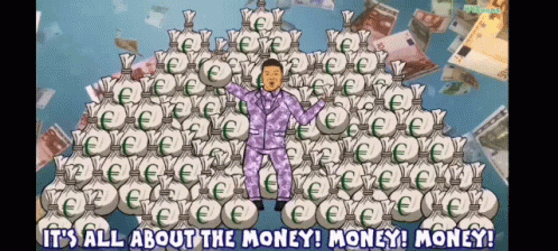 Animated Money Stacks Flex GIF