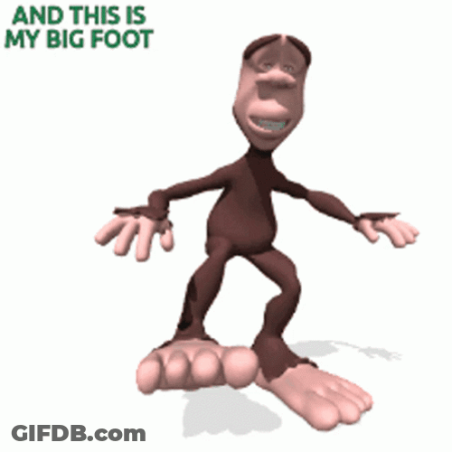 Animated Monkey Big Foot GIF