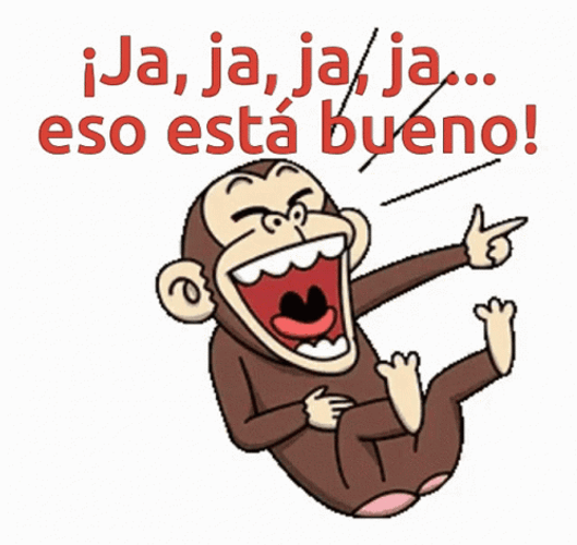 Animated Monkey Laugh Out Loud Jajajaja Reaction GIF