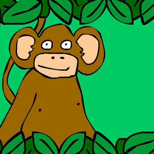 Animated Monkey Throwing Poop GIF