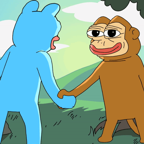 Animated Monkeys Shaking Hands GIF