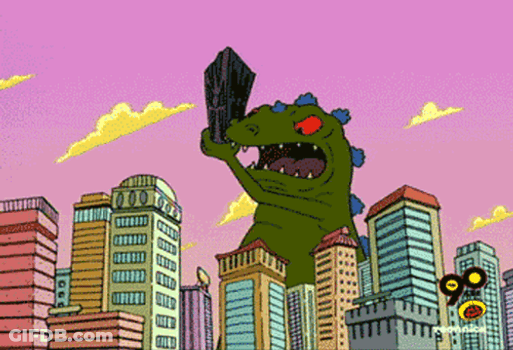Animated Monster Breaking The Buildings GIF
