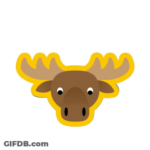 Animated Moose Popping GIF