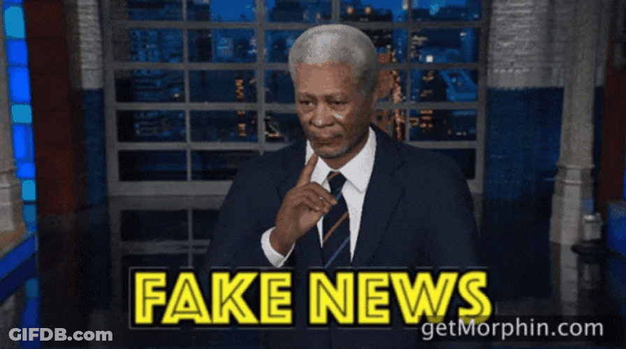 Animated Morgan Freeman Fake News GIF