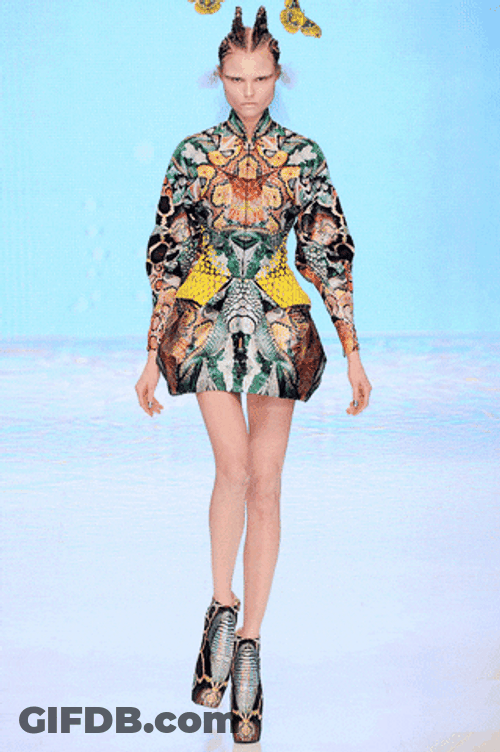 Animated Moth Woman Transforming Head GIF