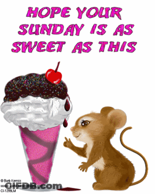 Animated Mouse Greeting Happy Sunday GIF