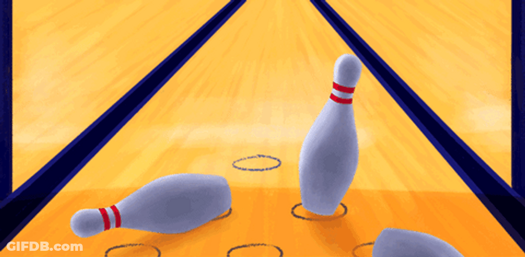 Animated Moving Bowling Pin GIF