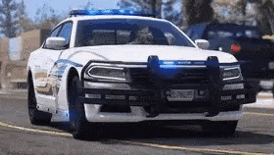 Animated Moving Police Car GIF