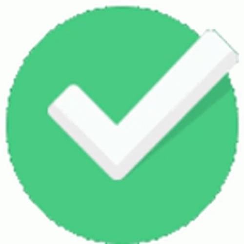 Animated Moving White Check Mark GIF