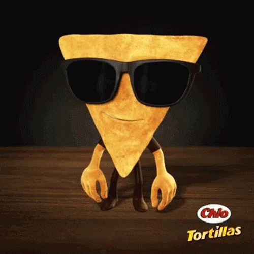 Animated Nacho Chips Flying Kiss GIF
