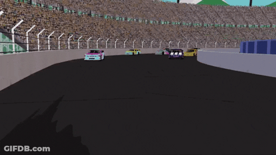 Animated Nascar Crash GIF