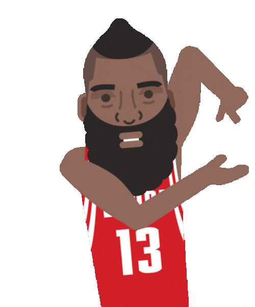 Animated NBA Basketball Player James Harden Stirring Hand Sign GIF