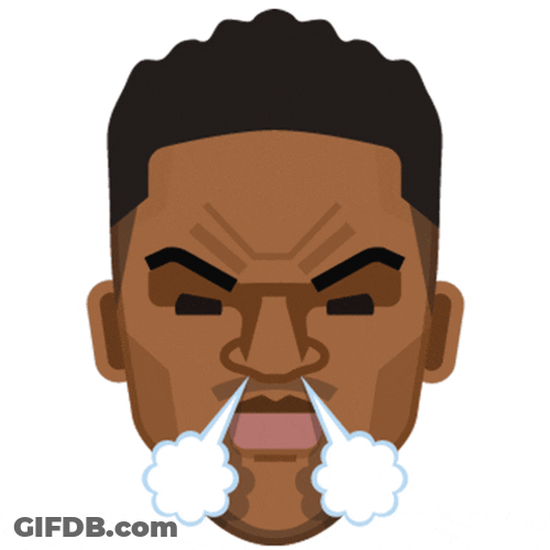 Animated NBA Player Giannis Angry Stank Face GIF